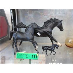 3 Breyer Horse Figurines