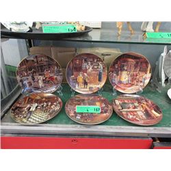 6 Norman Rockwell Plates
