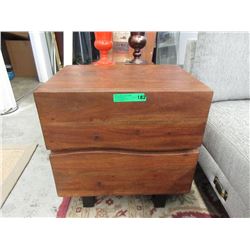 New LH Imports Solid 2 Drawer End Table