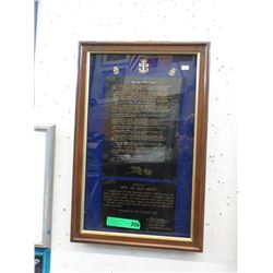 USN Military Wife Presentation Piece