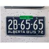 Image 1 : Two 1972 Mint Unused Alberta Bus License Plates