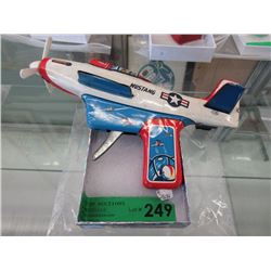 1960s Tin Lithograph US Army Plane Friction Gun