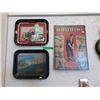 Image 1 : Tin Houdini Sign & 2 Coca-Cola Trays