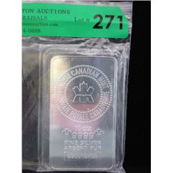 10 Oz. Royal Canadian Mint .9999 Silver Bar
