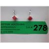 Image 1 : New Red Ruby & Diamond Dangle Earrings