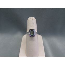 Diamond & Mystic Topaz Cocktail Ring