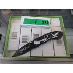 8 New Folding Knives with 3" Blades
