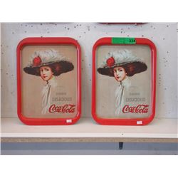 Pair of Coca-Cola Tin Trays