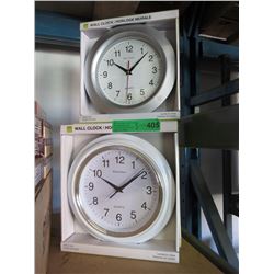 3 New 10" Wall Clocks - Glass Lenses