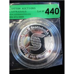 5 Oz. Scotia Bank Motif .999 Silver Round