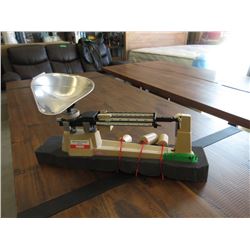 Vintage Ohaus Triple Beam Balance Scale w/ Weights