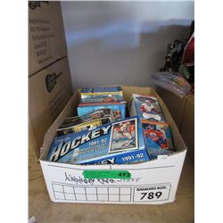 Box of Assorted Hockey Trading Cards