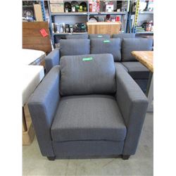 New Grey Upholstered Arm Chair