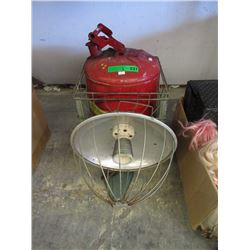 Vintage 5 Gallon Oil Can & Shop Heater