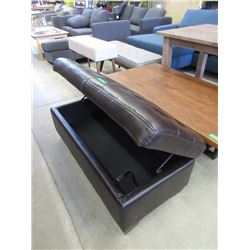 New Stylus Brown Bonded Leather Storage Bench