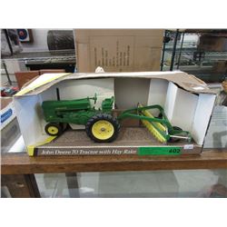 John Deere Tractor Model with Hay Rake