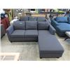 Image 1 : New Grey Upholstered 78" Sectional with Chaise End