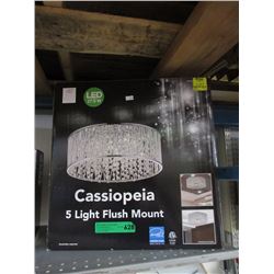 5 Light Flush Mount Ceiling Fixture