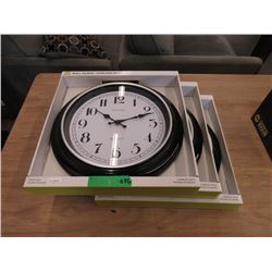 3 New 16" Wall Clocks - Glass Lenses