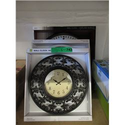 3 New Wall Clocks - Glass Lens