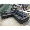 Image 1 : New Black Leather Power Reclining Sectional