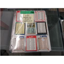 135 Unmarked Sports Checklists - Assorted