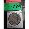 Image 1 : 1958 Canadian Silver Dollar Coin - .800 Silver