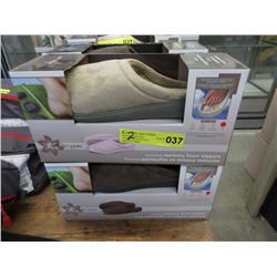 2 Pairs of New Memory Foam Slippers
