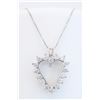 Image 1 : 14KT White Gold 1.00ctw Diamond Pendant with Chain