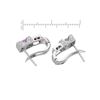 Image 2 : 14KT White Gold 0.78ctw Multi Color Sapphire and Diamond Earrings