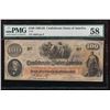 Image 1 : 1862-63 $100 Confederate States of America Note PMG 58
