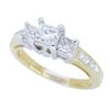Image 2 : 14KT Yellow Gold 0.91ctw Diamond Ring