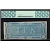 Image 2 : 1864 $10 Confederate States of America Note PCGS 55PPQ