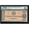 Image 1 : 1864 $2 Confederate States of America Note PMG 53
