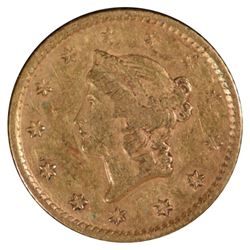 1849-O $1 Gold Coin