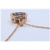 Image 3 : 14KT Rose Gold 0.60ctw Diamond Pendant with Chain