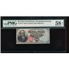 Image 1 : 50 Cent Fourth Issue Fractional Note PMG 58EPQ No Serial Number