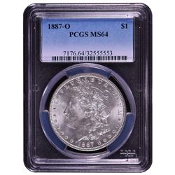 1887-O $1 Morgan Silver Dollar Coin PCGS MS64