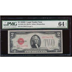 1928D $2 Legal Tender Note PMG 64EPQ