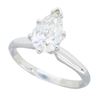 Image 2 : Platinum 1.06ct Pear Shaped Diamond Ring