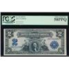 Image 1 : 1899 $2 Mini Porthole Silver Certificate PCGS 58PPQ
