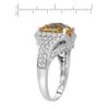 Image 2 : 14KT White Gold 3.86ct Citrine and Diamond Ring