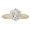 Image 1 : 14K Yellow Gold 1.28ct Light Chocolate Diamond Ring