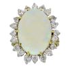 Image 7 : 18KT Yellow Gold Opal and Diamond Ring