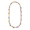 Image 1 : 14KT White Gold 37.90ctw Multi Color Sapphire and Diamond Necklace