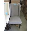 Image 1 : Pair of New Grey Fabric Upholstered Dining Chairs