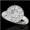 Image 1 : 2.85 CTW H-SI/I Certified Diamond Solitaire Halo Ring 10K White Gold - REF-413W6F - 34432