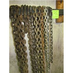 Assorted chains - some with hooks