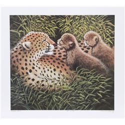 Caroline Schultz, Cheetah Love, Lithograph,