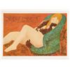 Image 1 : Alain Bonnefoit, Nude in Green Chair, Lithograph,